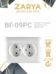 Розетка Заря — ВГ-09 двойная б/з «Заря»